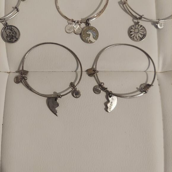 Authentic Alex and Ani Silver Tone Bracelet Lot of 8 *Matching Friends Set* - Picture 5 of 5